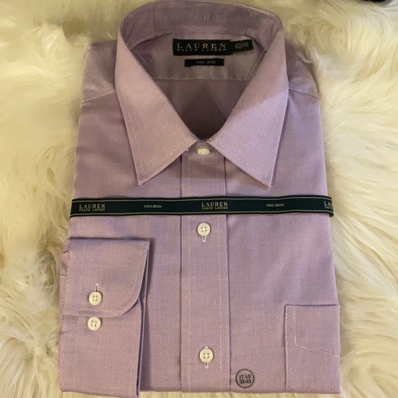 New Ralph Lauren 17 1/2 32/33 dress shirt color lilac - Picture 2 of 5